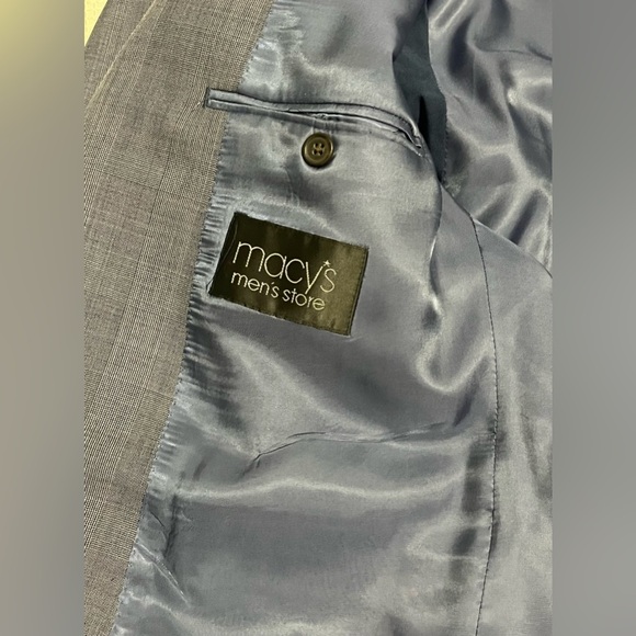 Ralph Lauren Men's Blue Blazer Macy’s Men’s Store Size 44 R Slim Fit Preloved - Picture 8 of 16